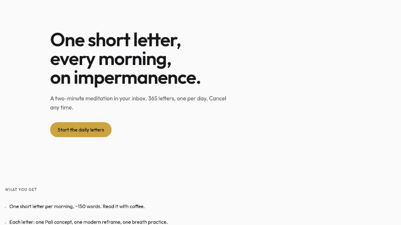Anicca Letter