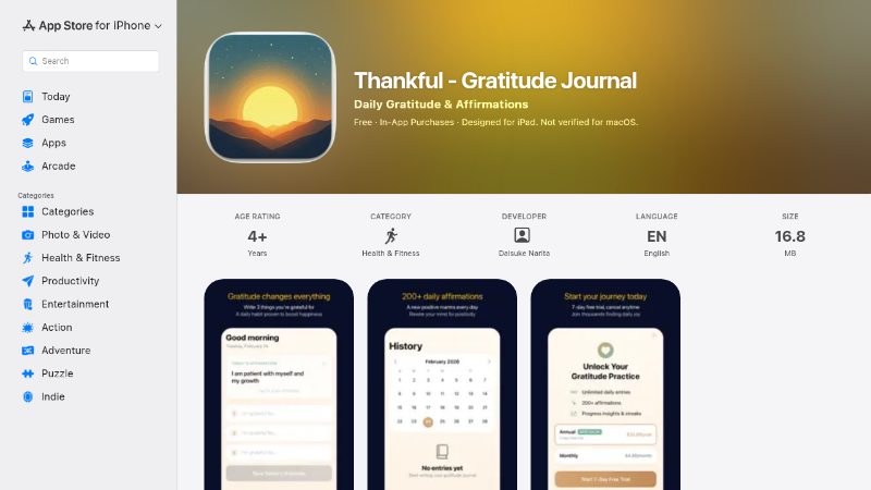 Thankful - Gratitude Journal